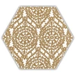 Kép 1/2 - SHINY LINES Gold Hexagon Inserto A falburkoló 19,8x17,1x0,75 cm