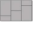 Kép 3/7 - Semmelrock Umbriano kombi gránit-beige (40x20, 40x40, 60x40)x6cm