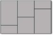 Semmelrock Umbriano kombi gránitszürke-fehér (40x20, 40x40, 60x40)x6cm