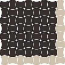 Modernizm Nero mozaik A padlóburkoló 30,9x30,9x0,6 cm