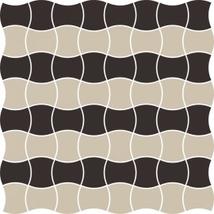 Modernizm Nero mozaik B padlóburkoló 30,9x30,9x0,6 cm