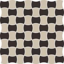 Modernizm Nero mozaik C padlóburkoló 30,9x30,9x0,6 cm