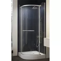 Sanimix íves, keret nélküli nyílóajtós zuhanykabin tálca nélkül 80x80x195