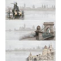 PETROL BUDAPEST F-53029 dekor falburkoló szett 3db-os (3x)20x50x0,9 cm