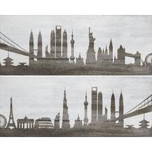 PETROL CITY F-53029 dekor falburkoló szett 2 db-os 20x50 cm