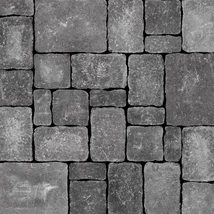 Semmelrock Castello Antico kombi szürke-fekete (12,5x6,2, 12,5x12,5, 18,7x12,5, 25x18,7)x6cm