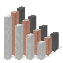 Semmelrock Citytop paliszád 40 szürke (12x16,5x40cm)