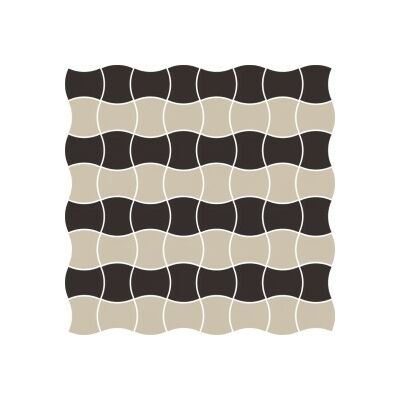 Modernizm Nero mozaik B padlóburkoló 30,9x30,9x0,6 cm
