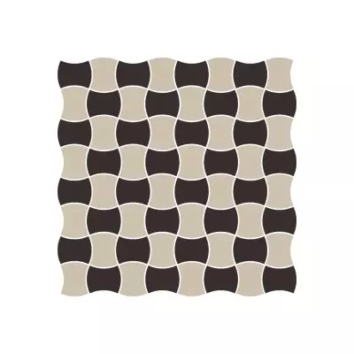 Modernizm Nero mozaik C padlóburkoló 30,9x30,9x0,6 cm