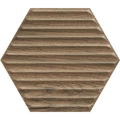 SERENE Brown Hexagon falburkoló 19,8x17,1x0,9 cm