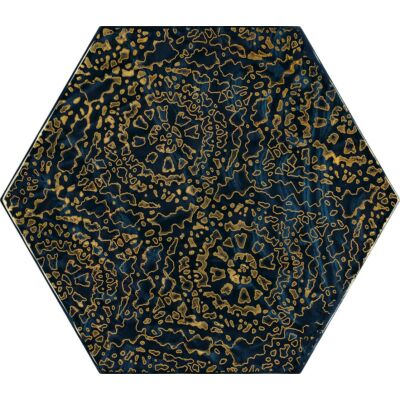 URBAN COLOURS Blue Hexagon A falburkoló dekor 19,8x17,1x0,8 cm