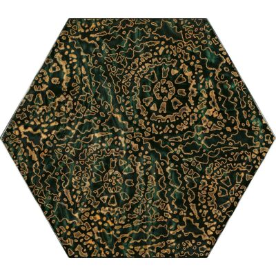 URBAN COLOURS Green Hexagon A falburkoló dekor 19,8x17,1x0,8 cm