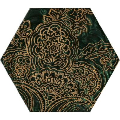 URBAN COLOURS Green Hexagon B falburkoló dekor 19,8x17,1x0,8 cm