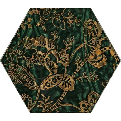URBAN COLOURS Green Hexagon C falburkoló dekor 19,8x17,1x0,8 cm