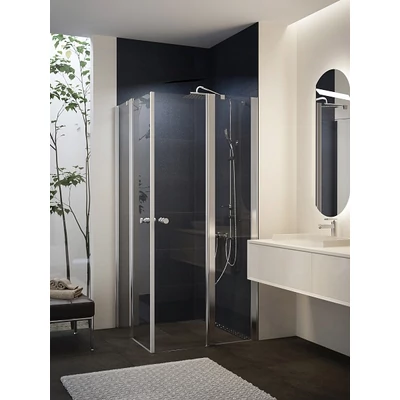 Sanimix szögletes, Zuhanykabin viztiszta üveggel tálca nélkül 90x90x185