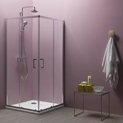 Eco Quat TTK szögletes görgős zuhanykabin 80x80 cm