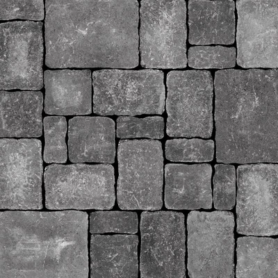 Semmelrock Castello Antico kombi szürke-fekete (12,5x6,2, 12,5x12,5, 18,7x12,5, 25x18,7)x6cm