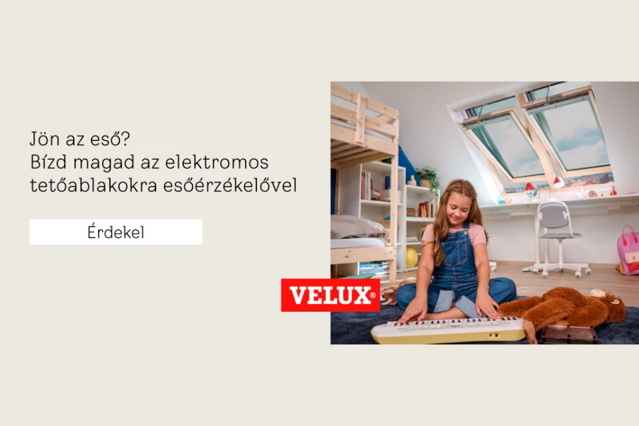 Innovatív elektromos tetőablak esőérzékelővel a Veluxtól