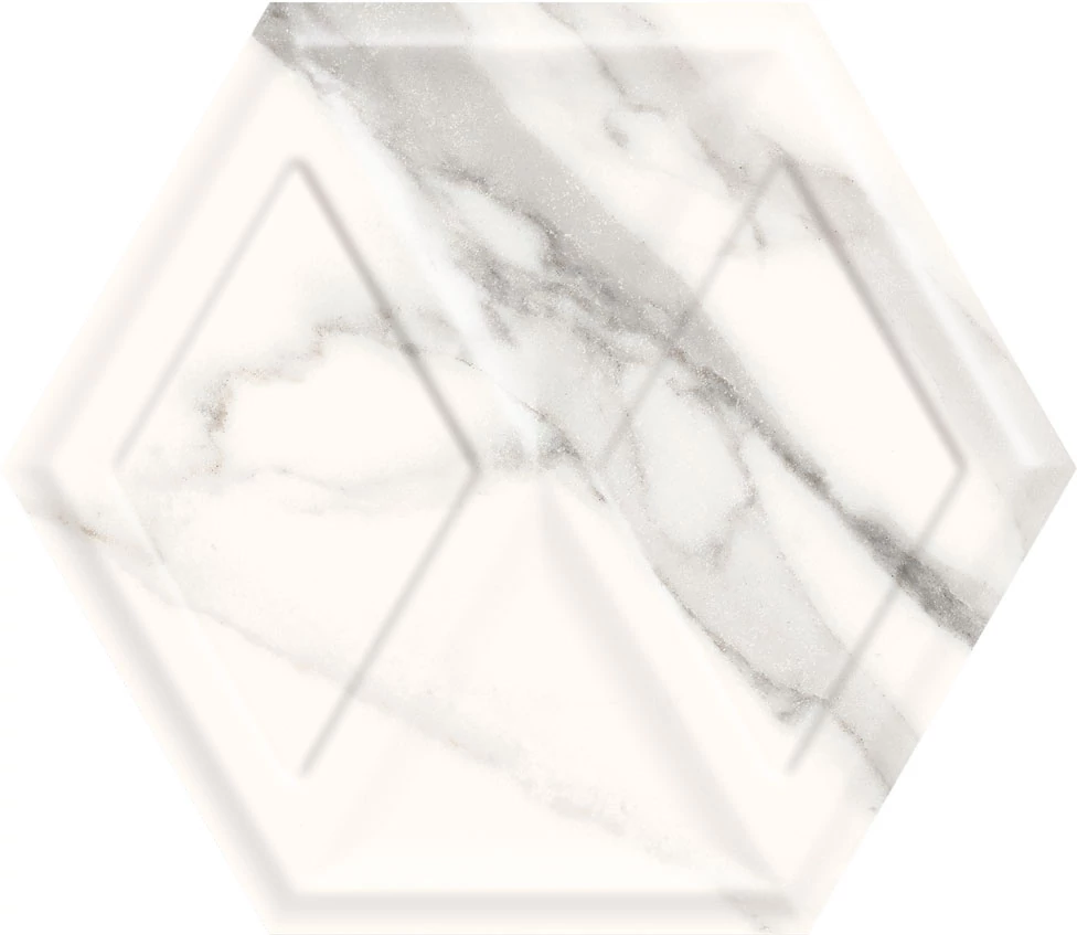 MORNING Bianco Hexagon falburkoló 19,8x17,1x0,8 cm