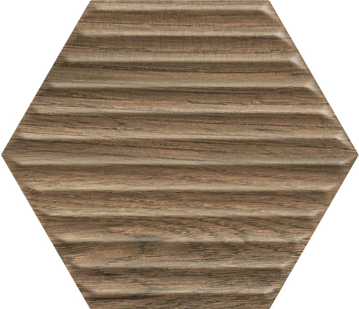 SERENE Brown Hexagon falburkoló 19,8x17,1x0,9 cm