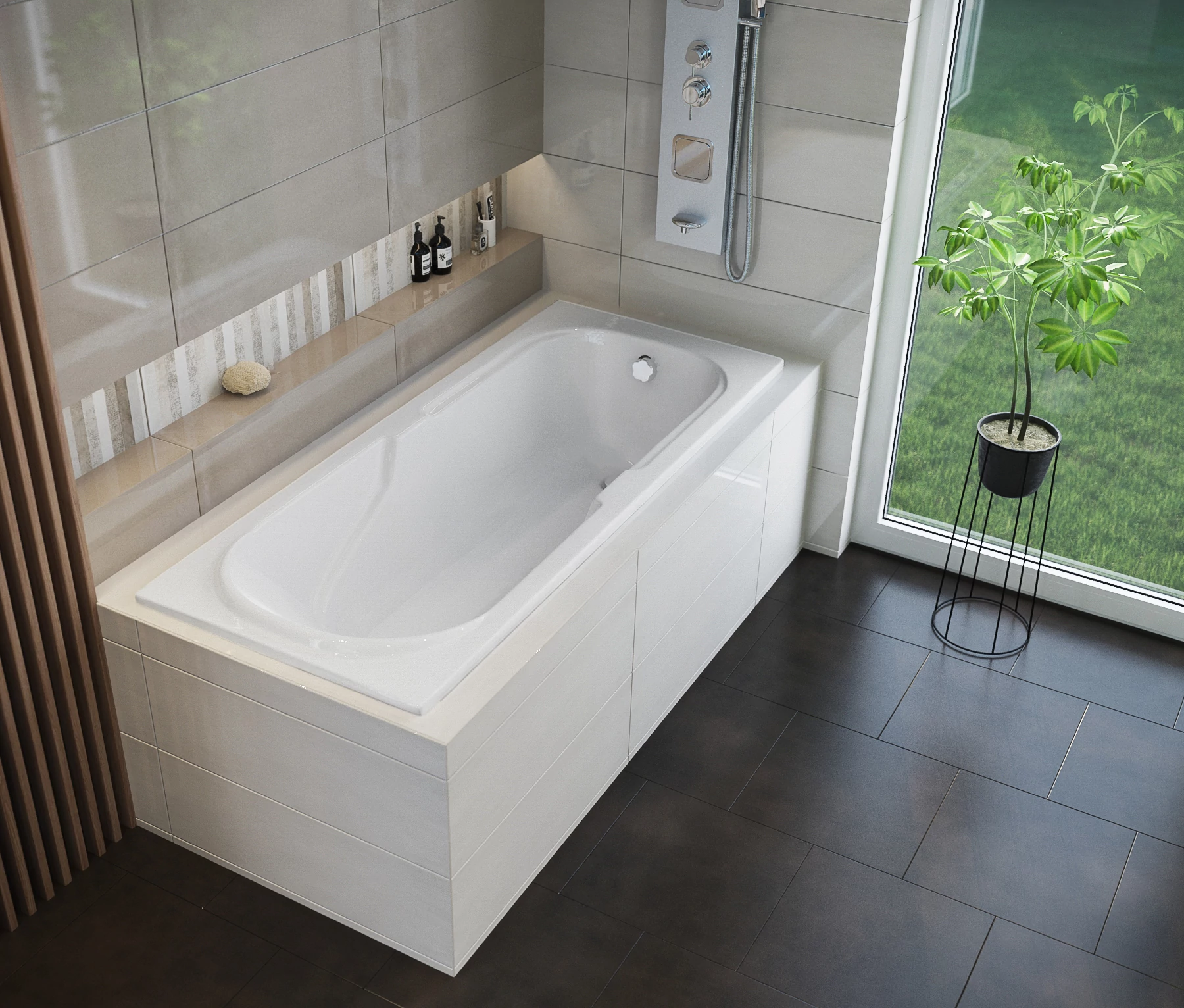 Sanimix akril egyenes fürdőkád 150x70x39 cm