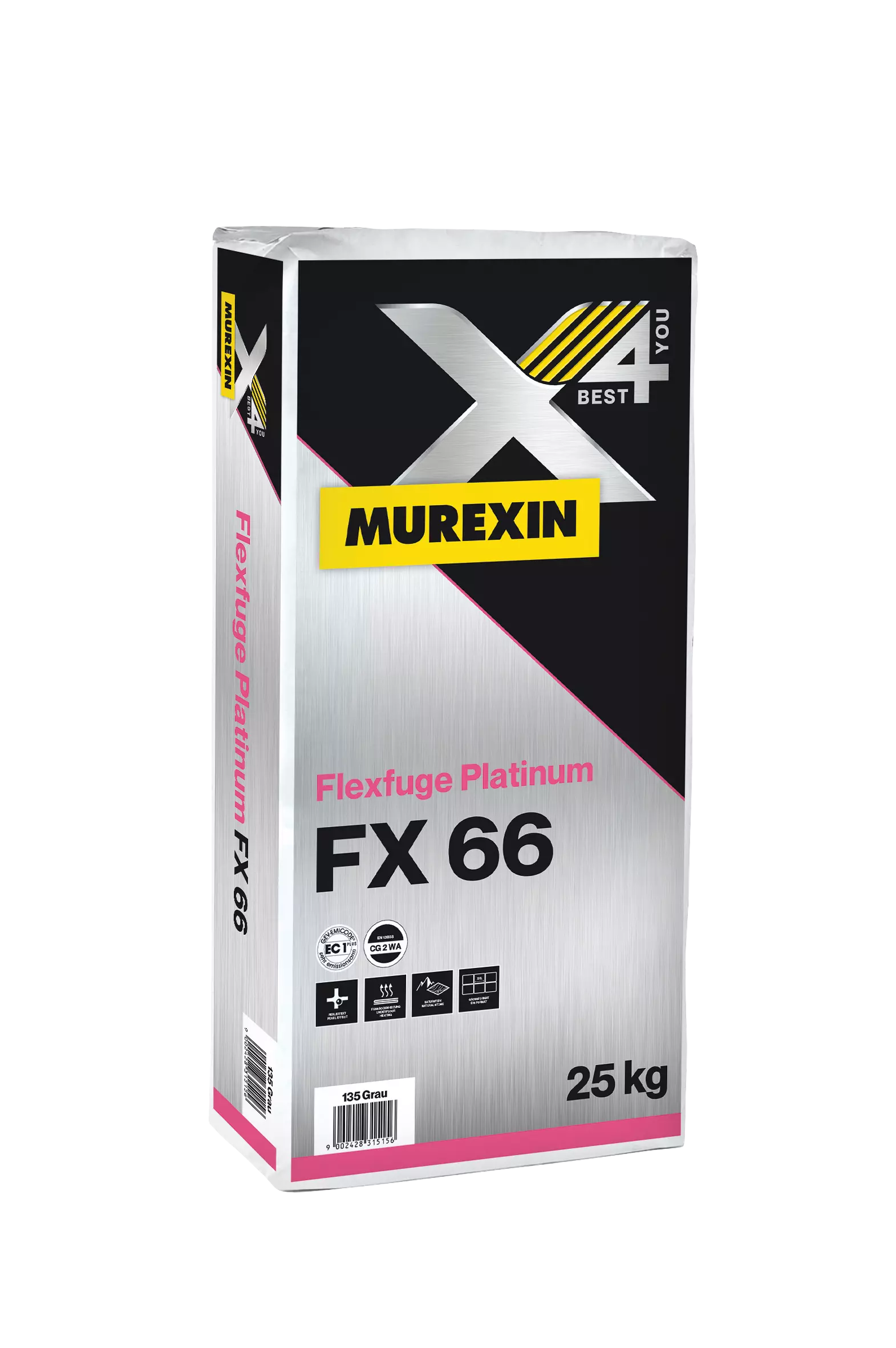 Murexin FX 66 Platinum Flex Fugázó 25 kg ezüstszürke
